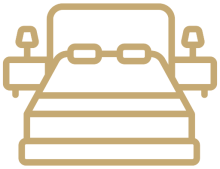 Chambre chaleureuse et moderne